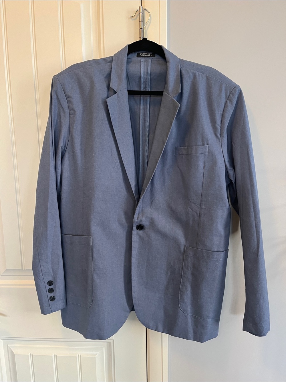 Coofandy linen-blend blazer jacket XL